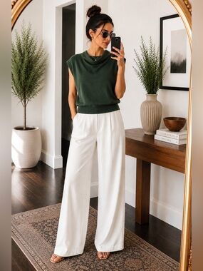 Elegant Green cowl Sweater
